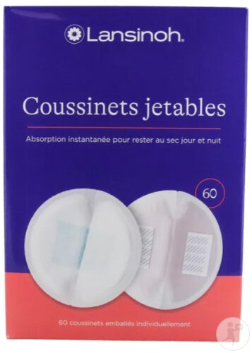 Lansinoh Coussinets D'Allaitement Jetables Blue Lock 60 Pièces