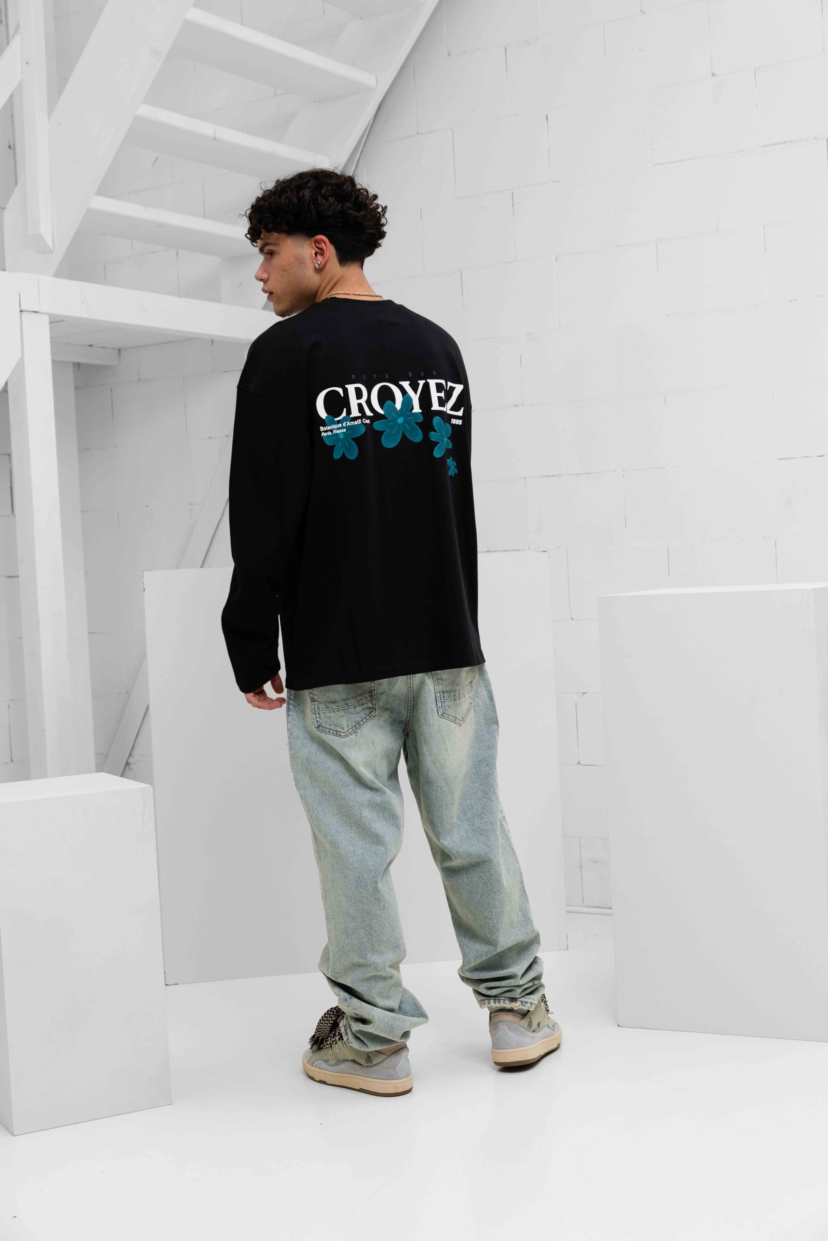 Croyez Botanique Longsleeve Heren Zwart/Blauw