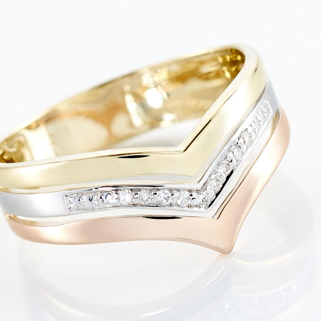 Bague Alix Or Tricolore Diamant