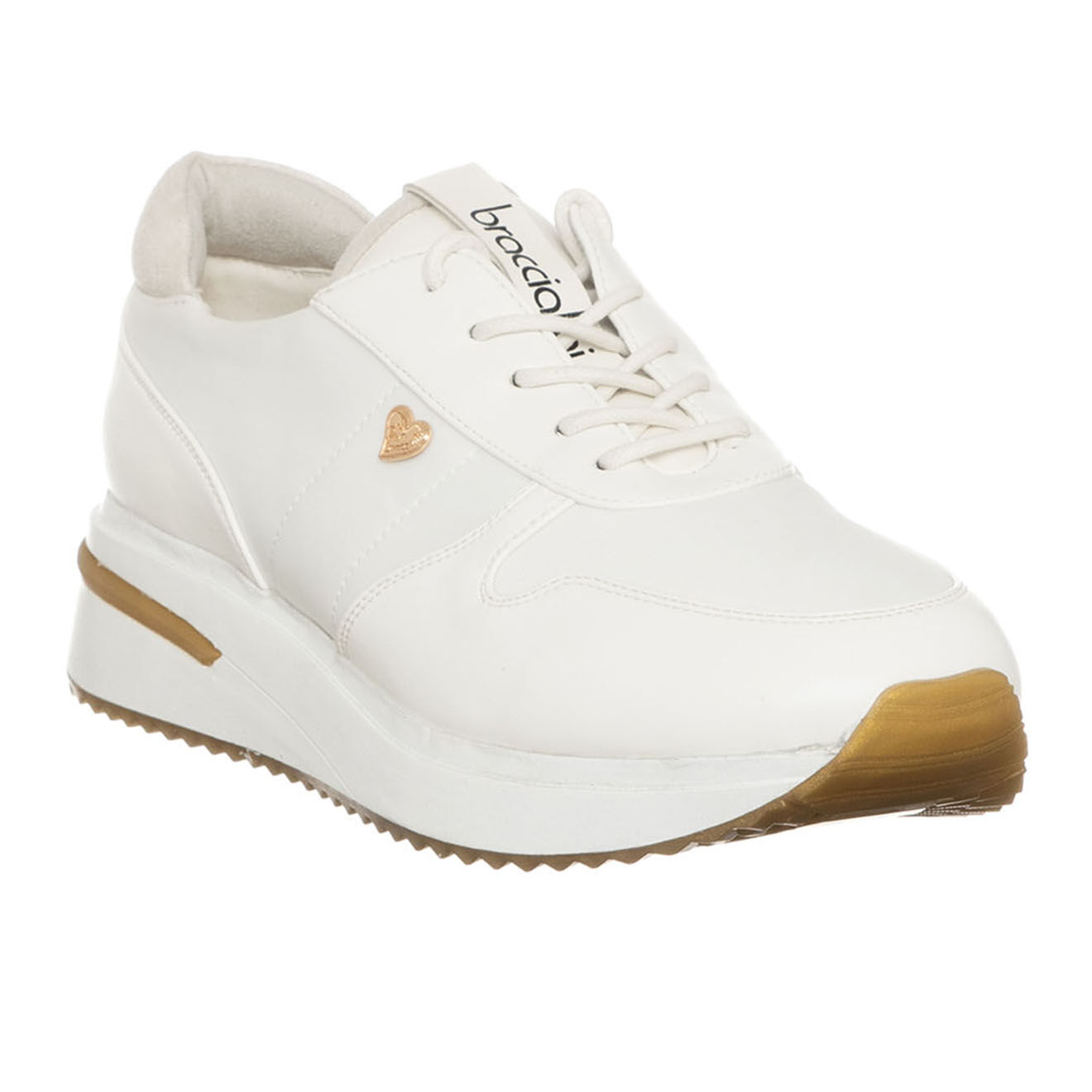 Tua By Braccialini Sneakers en Cuir Leno blanc/doré