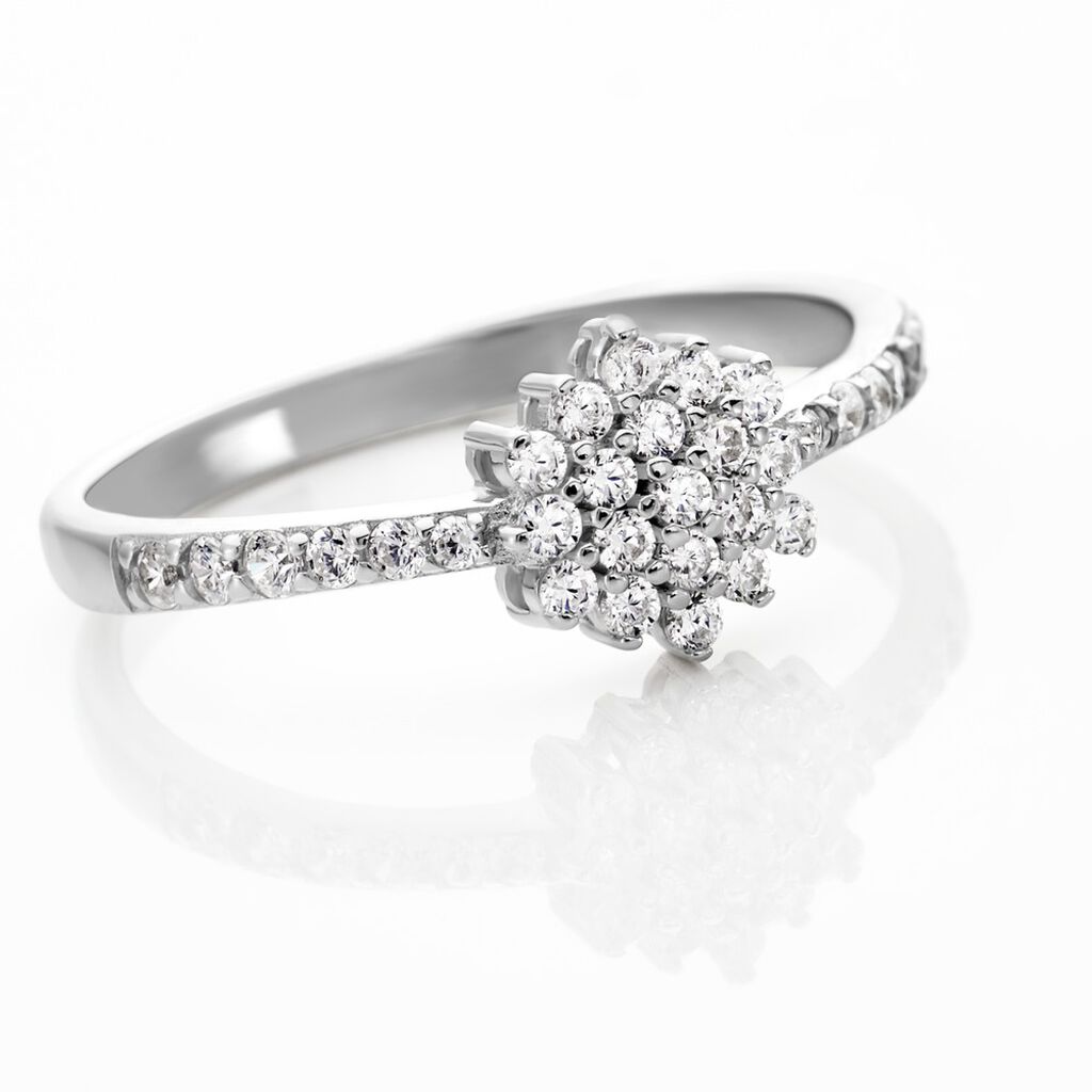 Bague Garoune Argent Blanc Oxyde De Zirconium