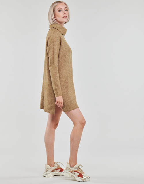Vila - VICILIA ROLLNECK L/S KNIT TUNIC/SU - Camel