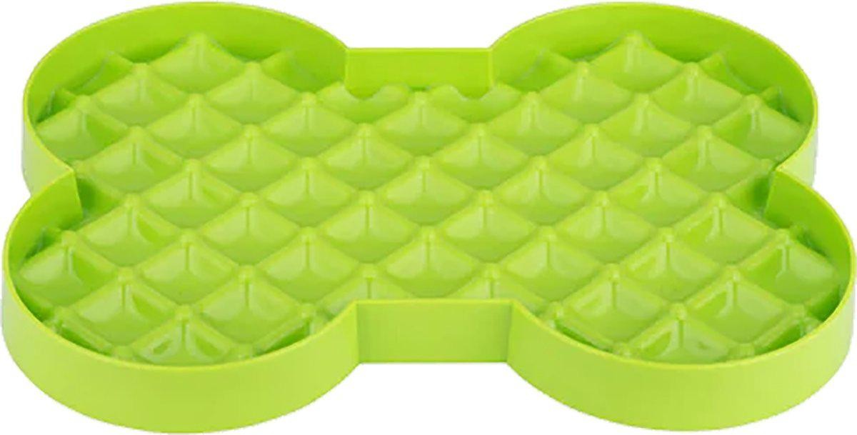 LICKIMAT -Slikkemåtte -Slow Feeder Plate Green 35X26X3Cm