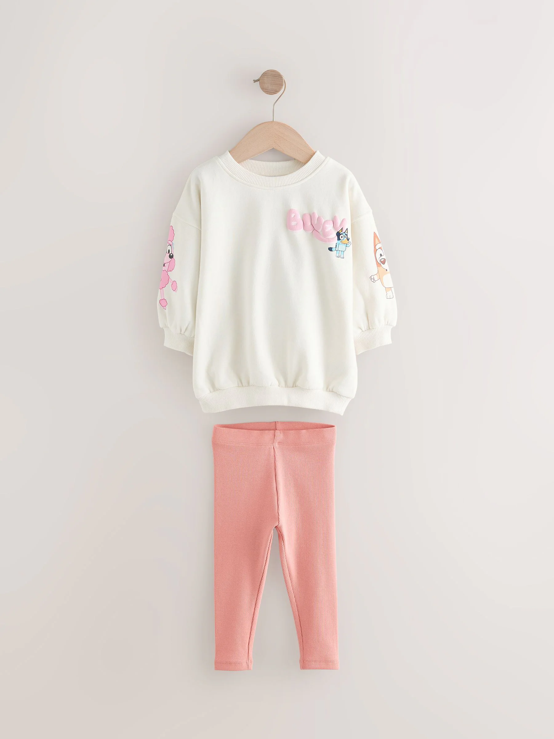 Crème - Set van Bluey sweatshirt en legging (12mnd-7jr)