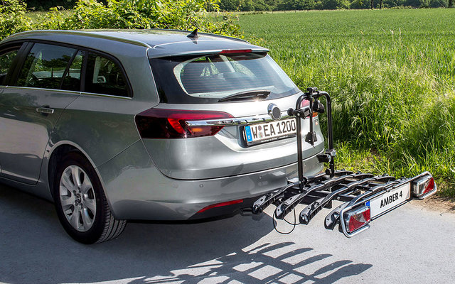 Eufab Fahrradträger Anhängerkupplung Amber IV für 4 Fahrräder, E-Bike geeignet