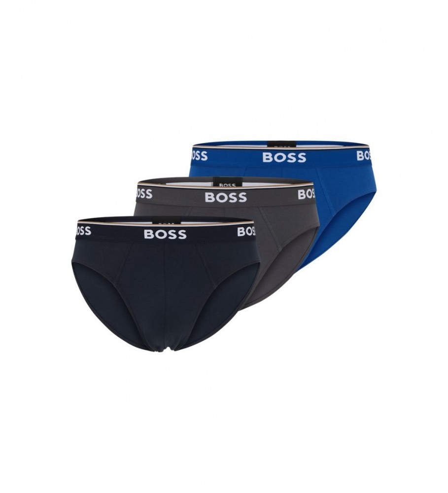 Pacote BOSS com 3 Power Slips nas cores azul, marinho e cinza.