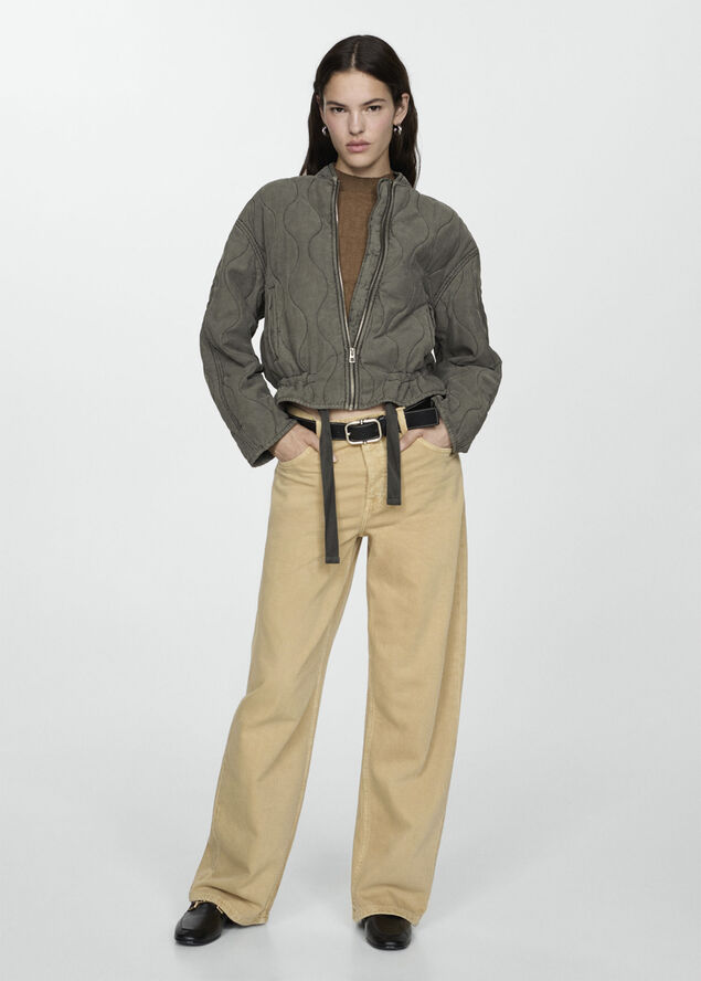 MANGO Quilted pucker jacket 92