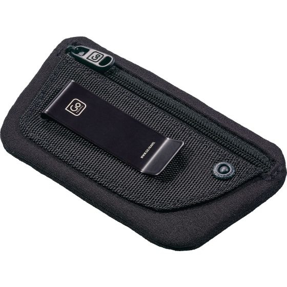 The Clip Pouch Reise Gürteltasche Versteckte Geldbörse Clip Bag RFID Schutz (682) - Schwarz