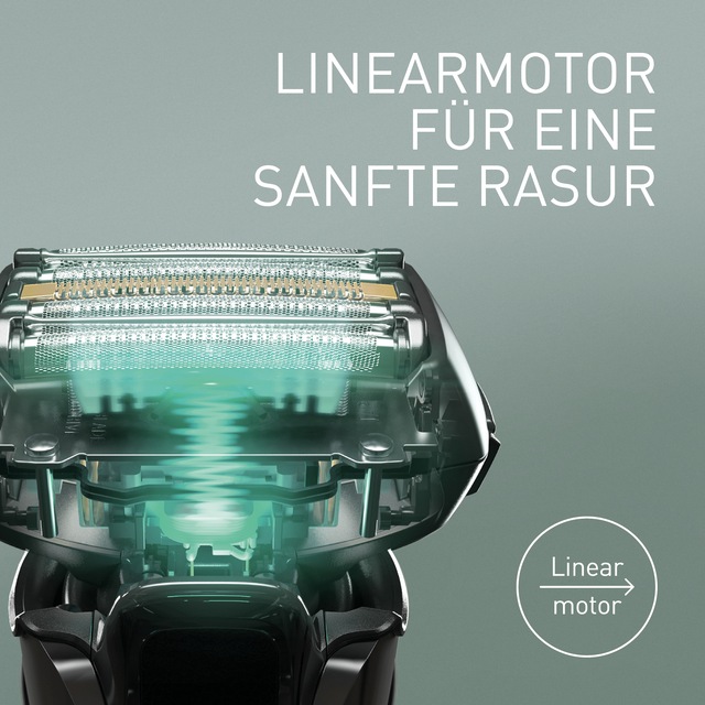 Panasonic Elektrorasierer »ES-LV97-K803, Nass/Trocken-Rasierer« Clean&Charge-Station ausklappbarer Langhaarschneider Linearmotor, inkl. Reinigungs-& Ladestation