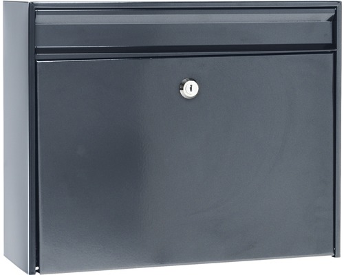 MEFA brievenbus, gepoedercoat staal, BxHxD 380/311/135 Bosca 34 (101) grijs