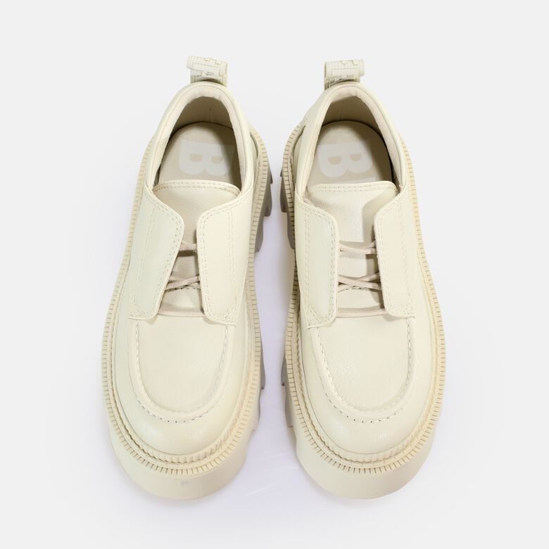 Flora Laceup LO Chaussures basses vegan, crème