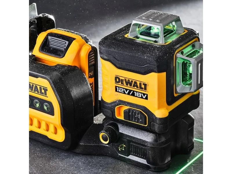 DeWALT DCE089NG18-XJ, 50 m, 3 mm/m, 360°, 360°, Linjeniveau, Sort, Gul