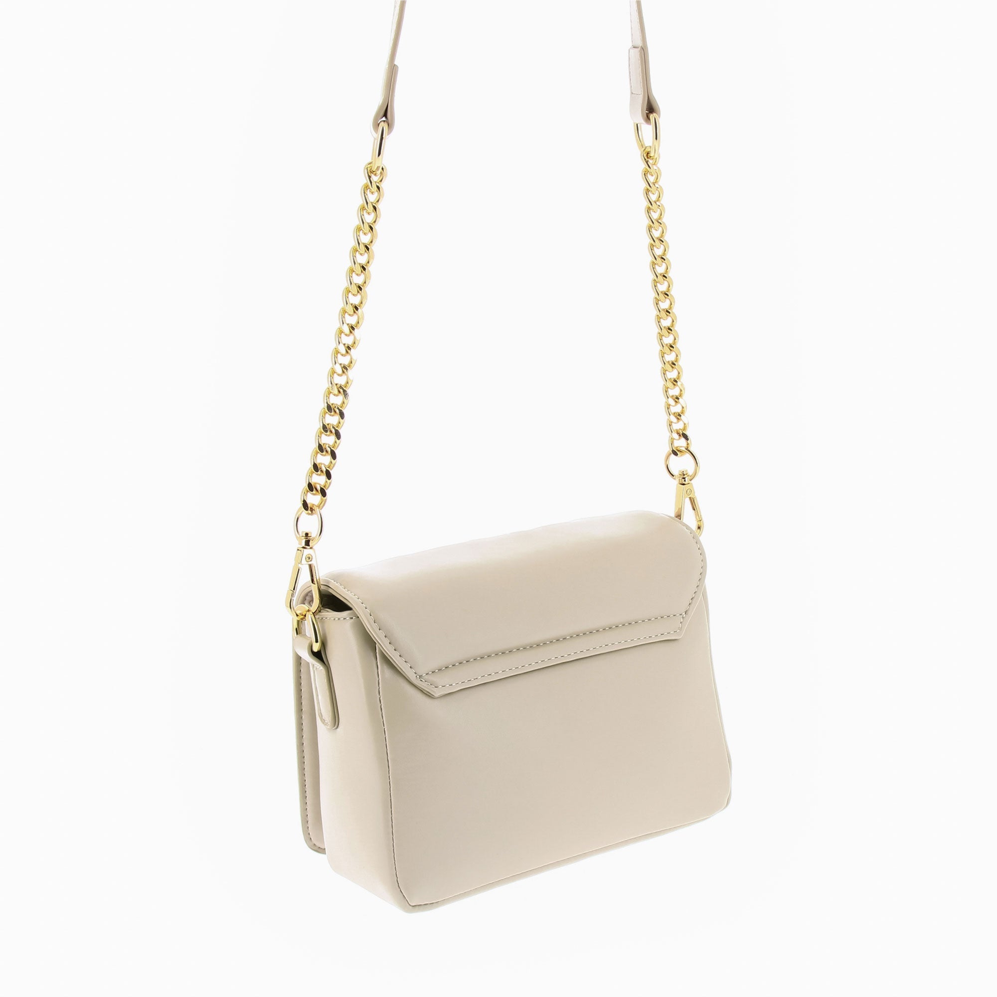 Sacs-Petit sac monogramme Annie beige matelassé à rabat