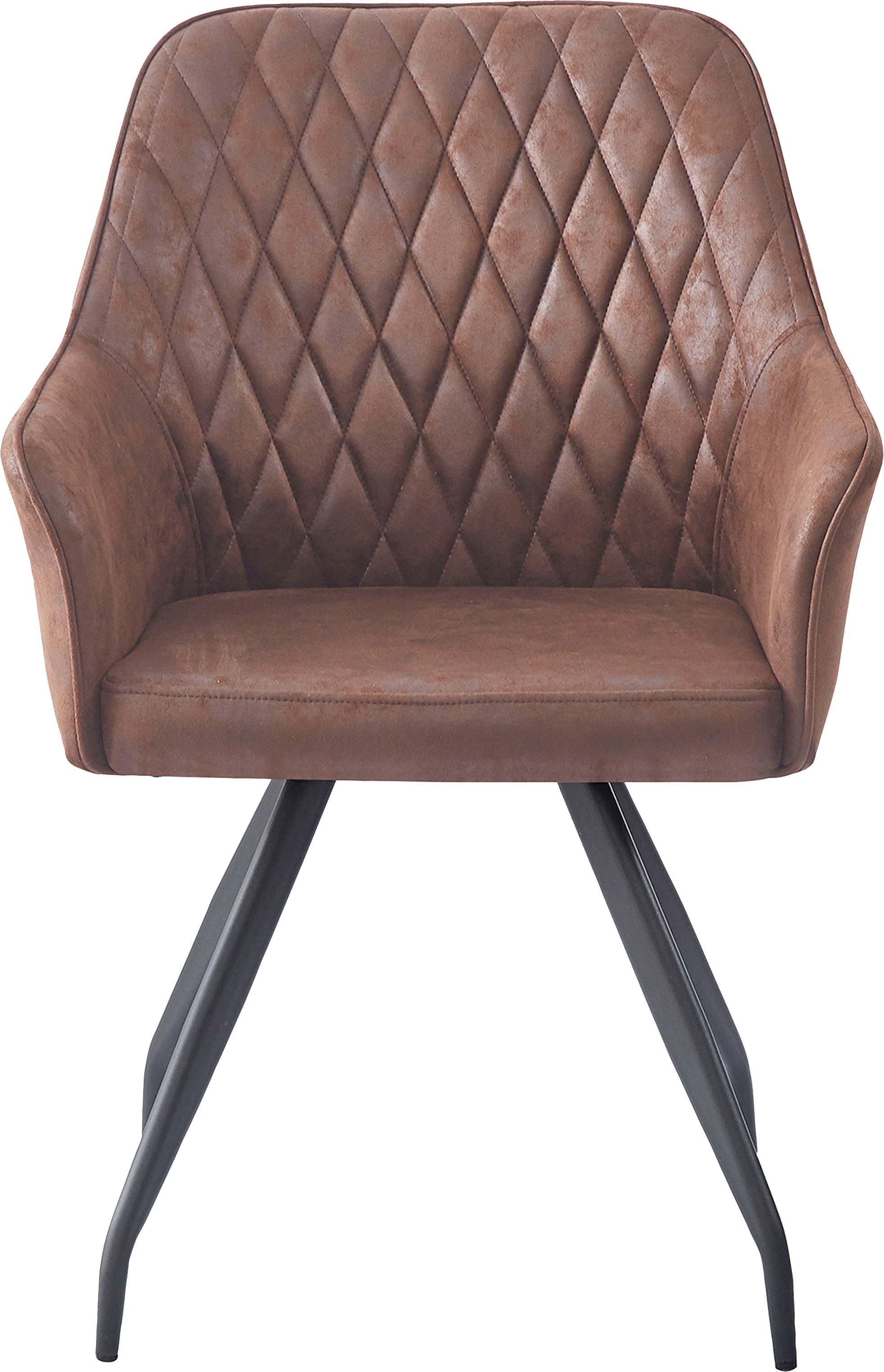 Kayoom Polsterstuhl »Stuhl Amber 225, Eleganter Stuhl mit Steppung« () 1 Stk.Eleganter Stuhl mit Steppung, moderne Eisen-Füsse