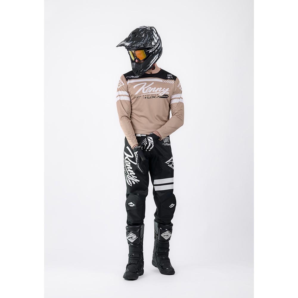 Kenny - Maillot Track Dirt Beige / Blanc / Noir