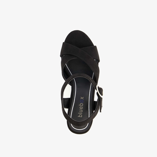 Blue Box zwarte dames sandalen met hak