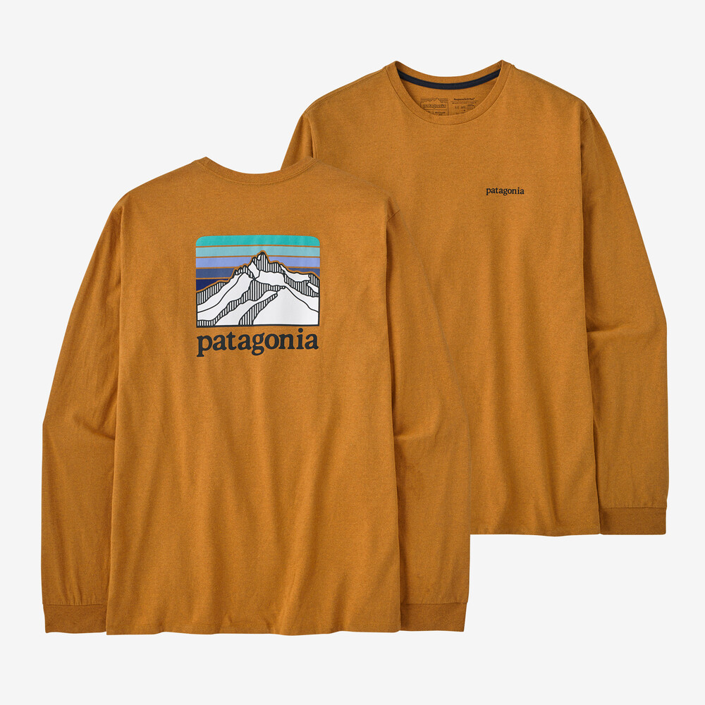 Herren Langarmshirt mit Line Logo Ridge Responsibili-Tee