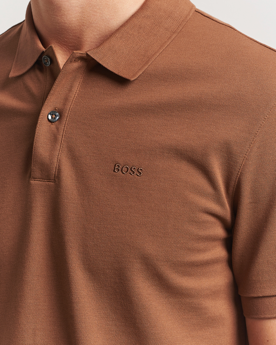 BOSS BLACK Pallas Polo Medium Brown