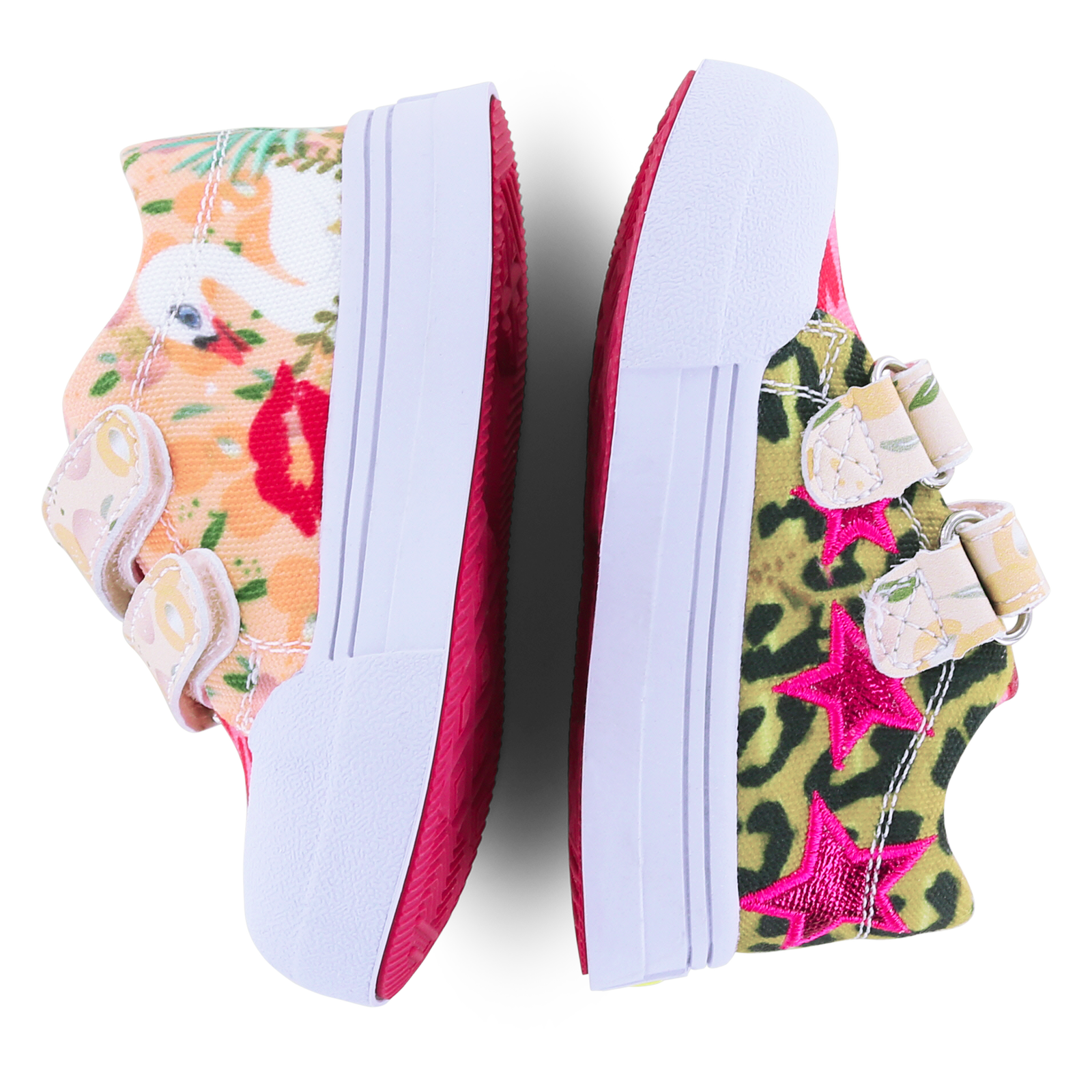 Go Bananas sneaker klittenband - Zwaan Canvas | Meisjes schoenen