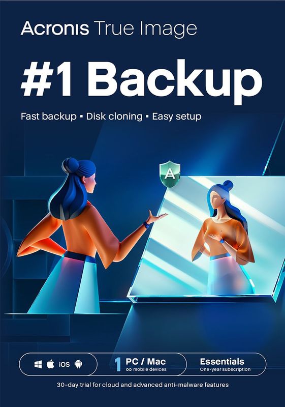 Acronis True Image Essentials - Antivirus - 1 gebruiker - 12 maanden lang