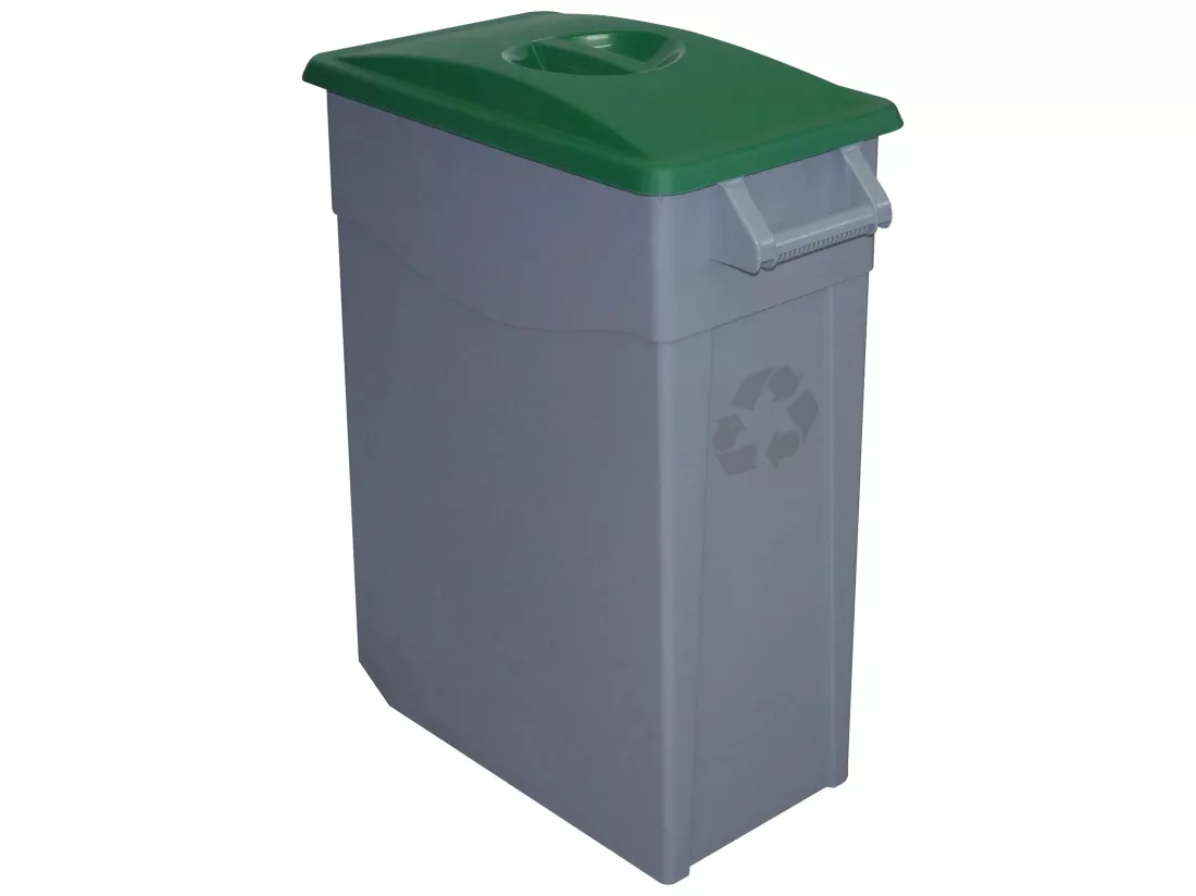 Cube poubelle Zeus 65 litres fermé - Green 585x290x670 mm