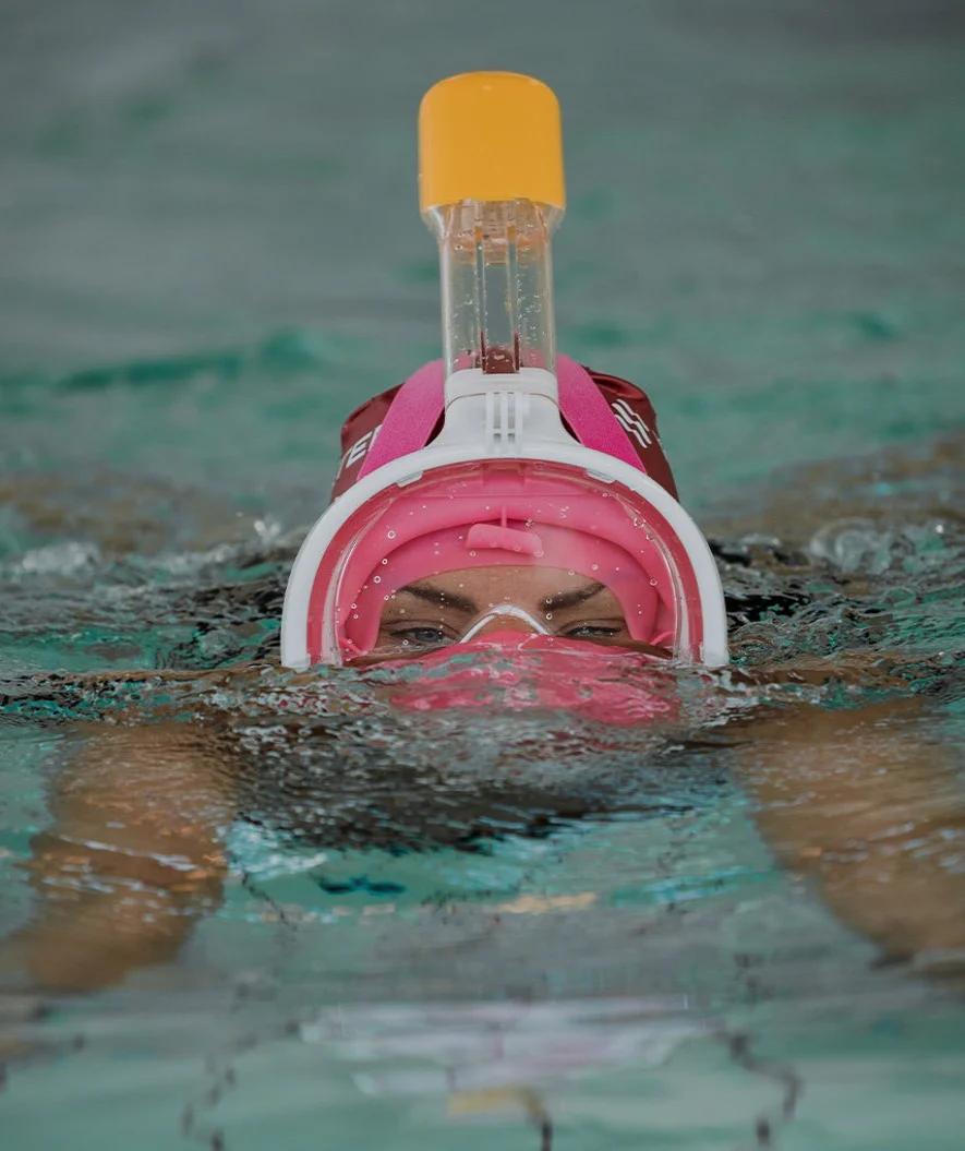 Watery fullface dykkermaske til voksne - Pink