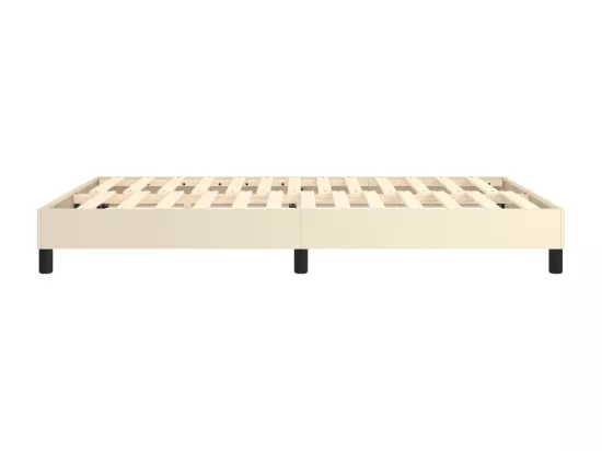 Sommier tapissier Crème 140x200 cm Similicuir