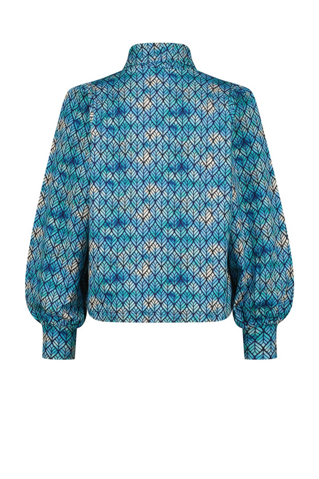 Vingino top Jilianne met all over print blauw/grijs
