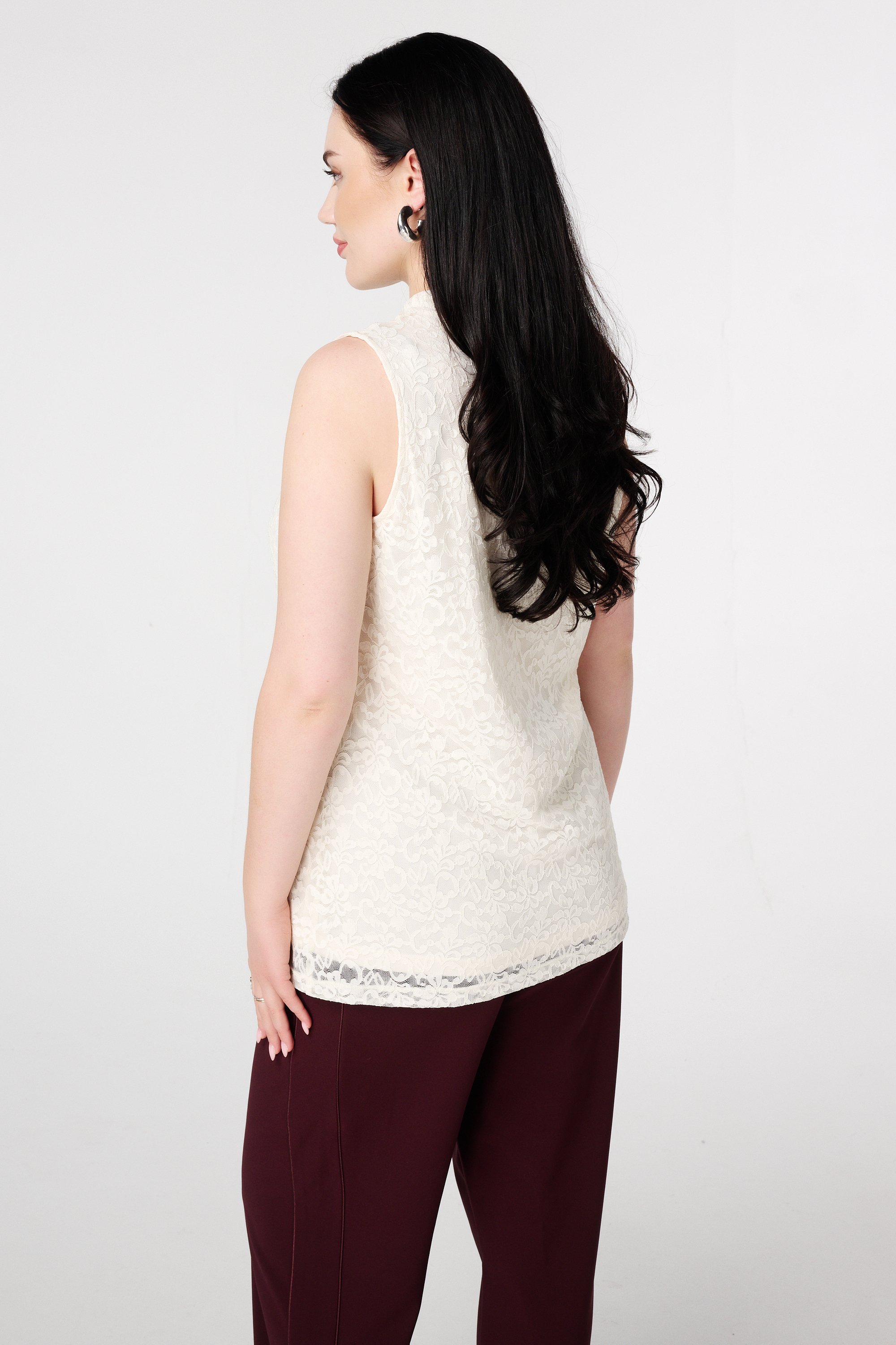Top met kant Cream