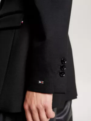 Blazer Slim Fit de Abotoamento Simples