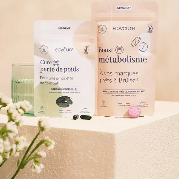 Epycure Pack Duo Brûle-Graisse - Action Minceur et Détox du Corps Grâce au Déstockage des Graisses