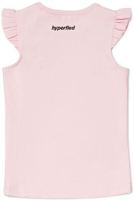 Hyperfied Frill Tank Top, Chalk Pink