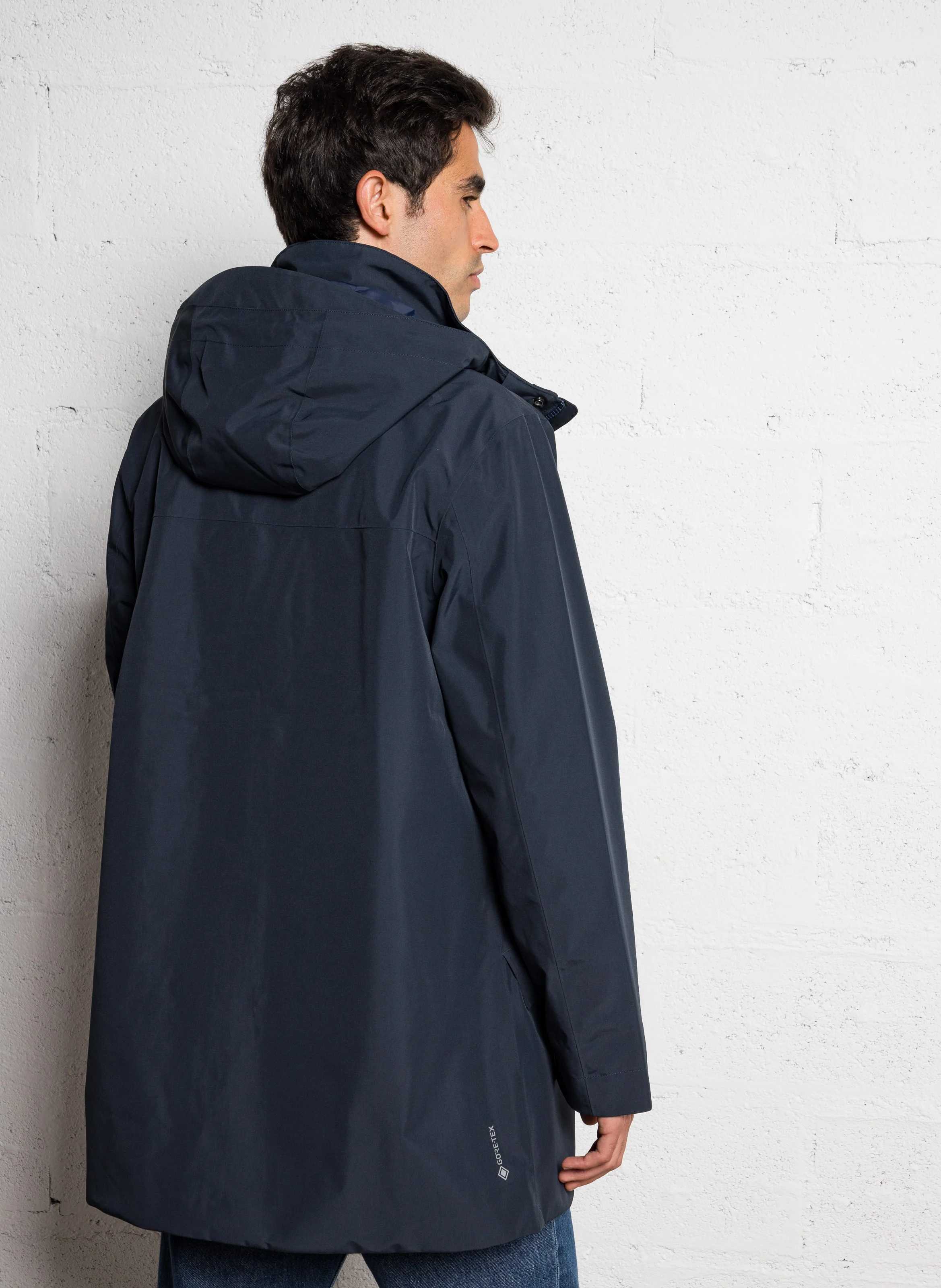 Parka col montant| Bleu