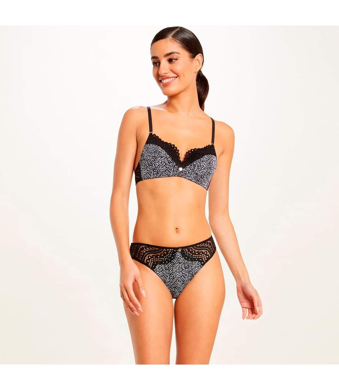 Soutien-gorge souple sans armatures zèbre Linn