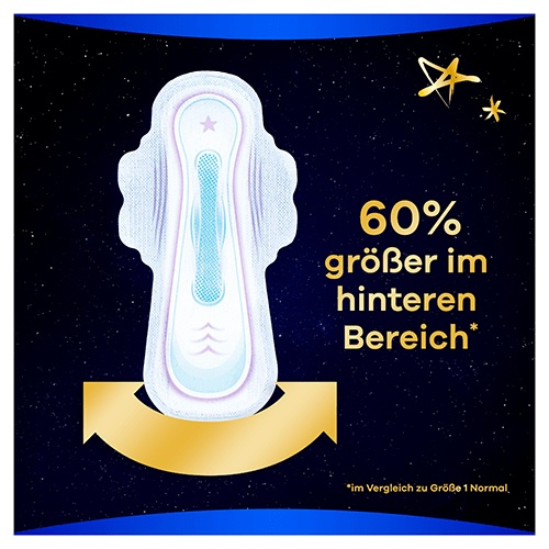 (1 Pack à 6 Stk.) Gr.4 Ultra Secure Night Damen Binde mit Flügeln