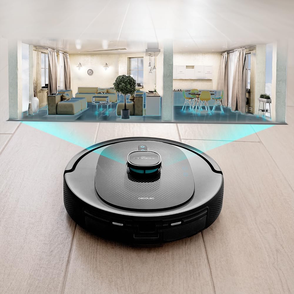 Cecotec Robot Aspirador con Navegacin Lser y Base Autovaciado Conga 8290 Immortal Ultra Power Home Genesis T
