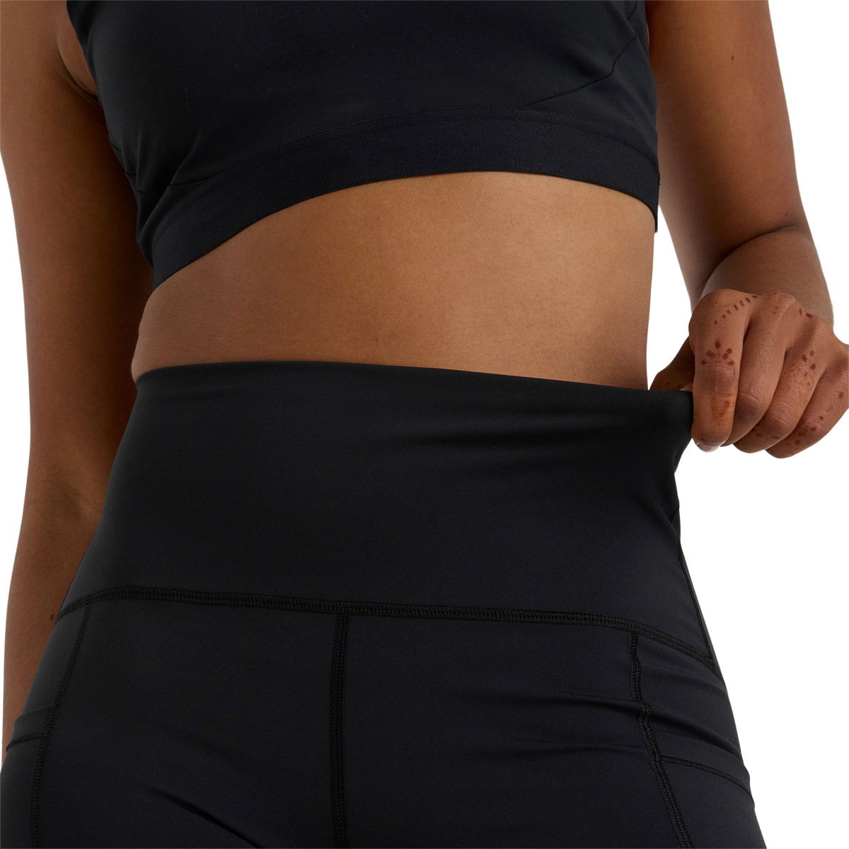 New Balance Sleek Pocket High Rise Korte Løbetights Dame