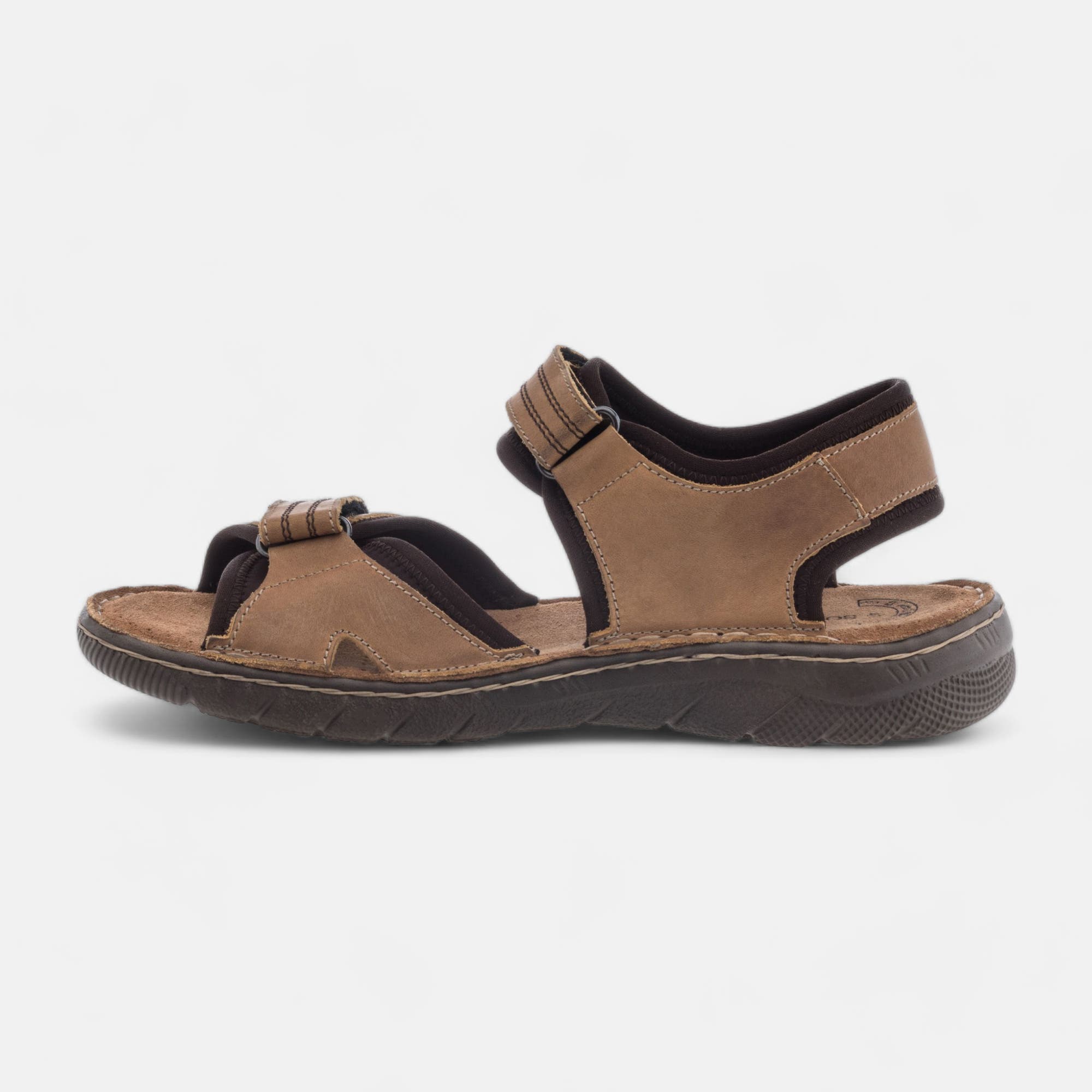 Sandales Homme en cuir cognac