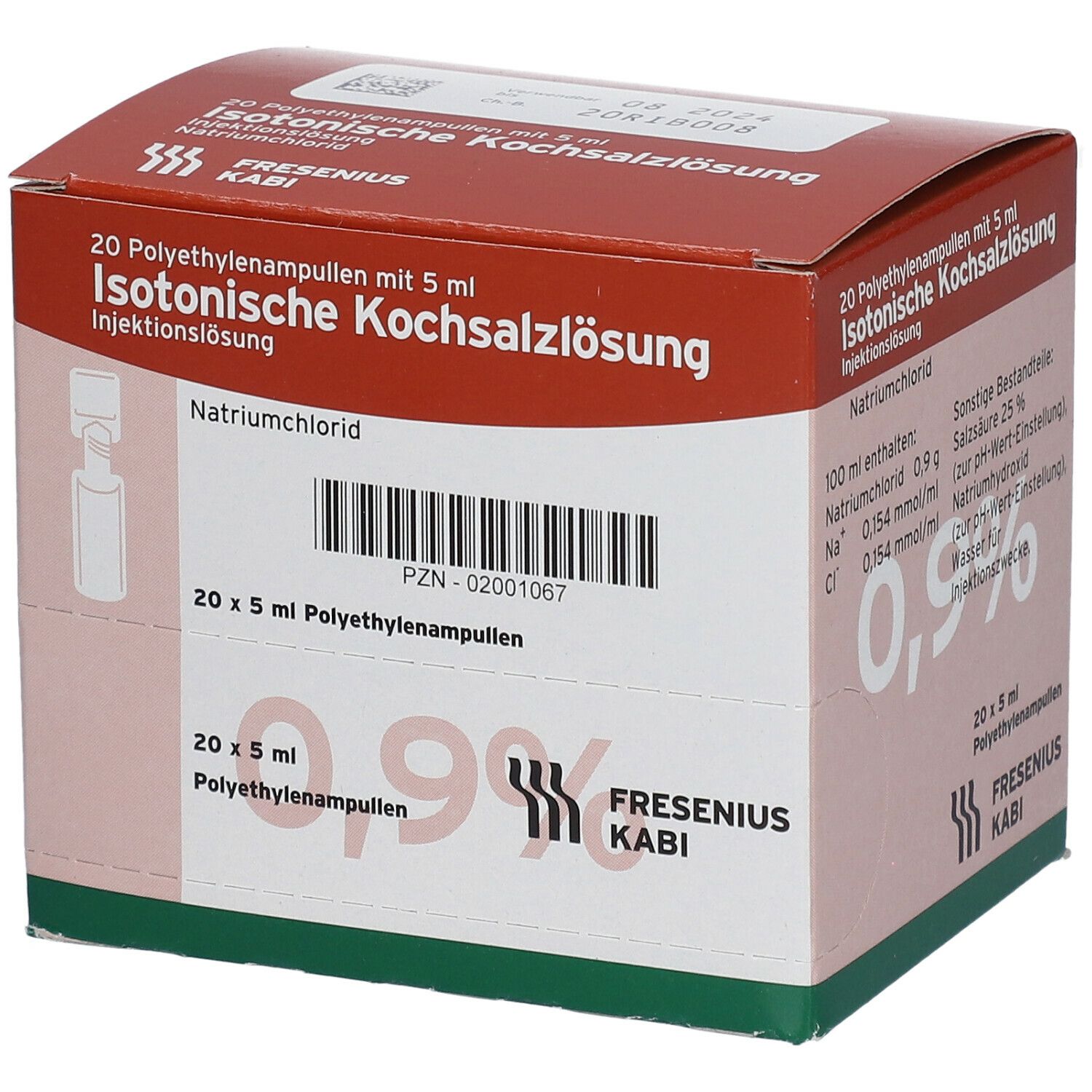 Isotonische Kochsalzlösung 0,9 % Plastik-Ampullen