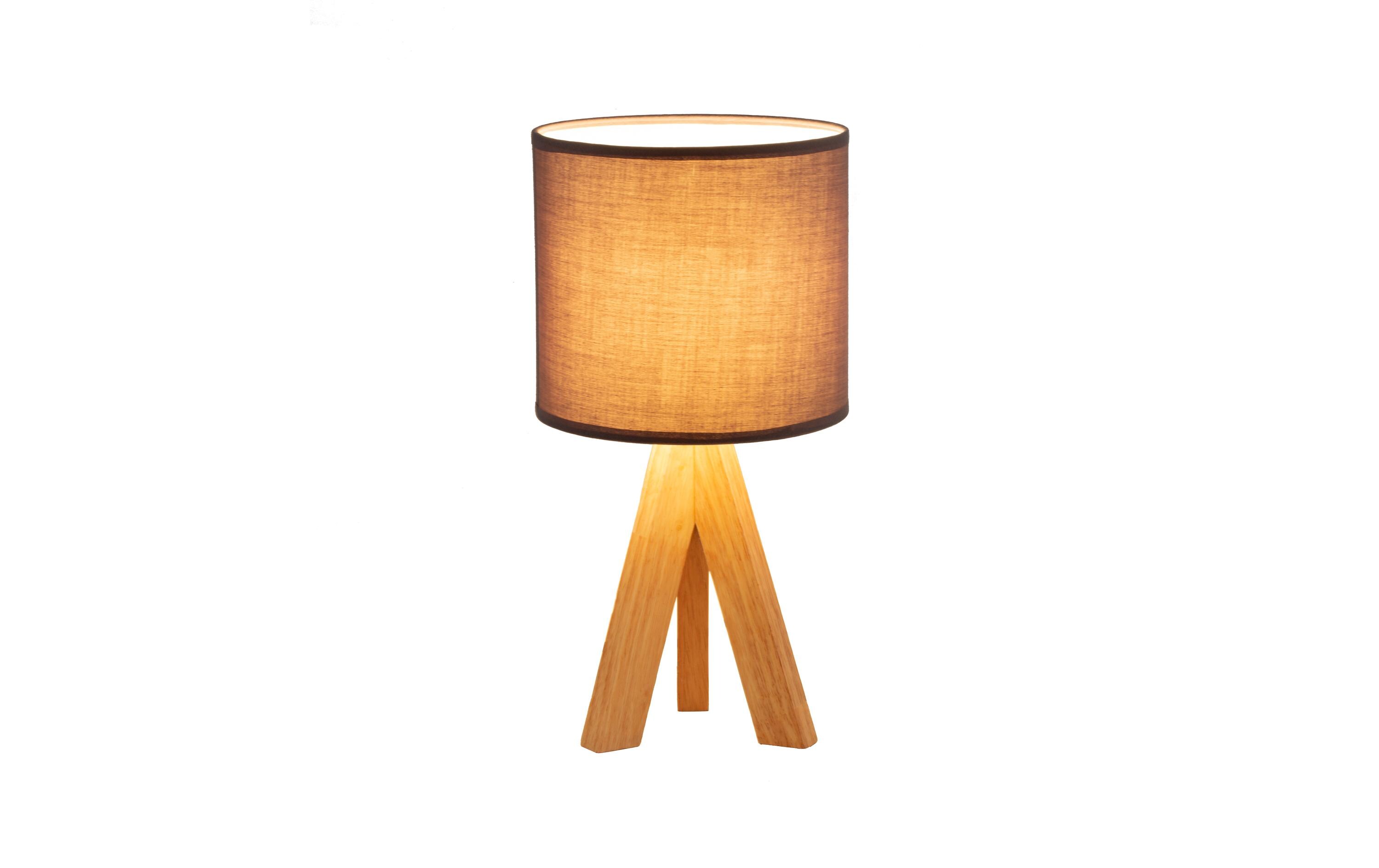 Tischleuchte Woody Love 1x E14 Grau/HolzTischleuchte, Grau/Holz