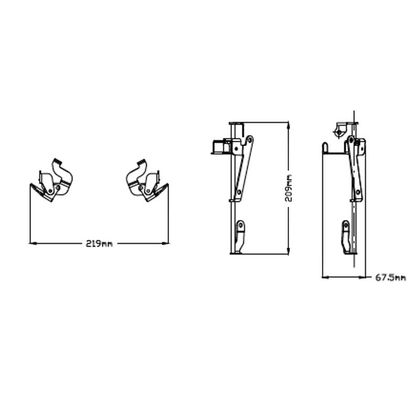 Kit de fixation Puig M.E.M. (MÉCANISME D'ÉLÉVATION MANUEL) POUR MOTO YAMAHA TENERE 700 - Noir