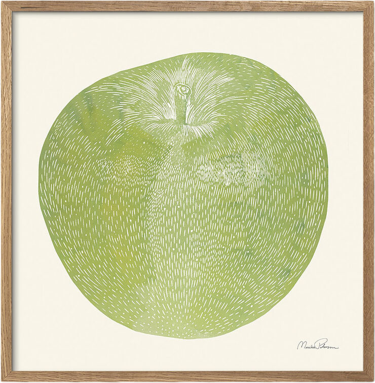 Poster & Frame Monika Petersen Art Prints - Green Apple - Square Flerfarvet
