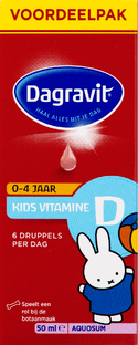 Dagravit Kids Vitamine D Aquosum Druppels Voordeelpak 50ML