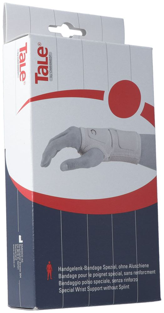 TALE Handgelenk Bandage ohne Schiene 15cm rechts weiss 1 Stk
