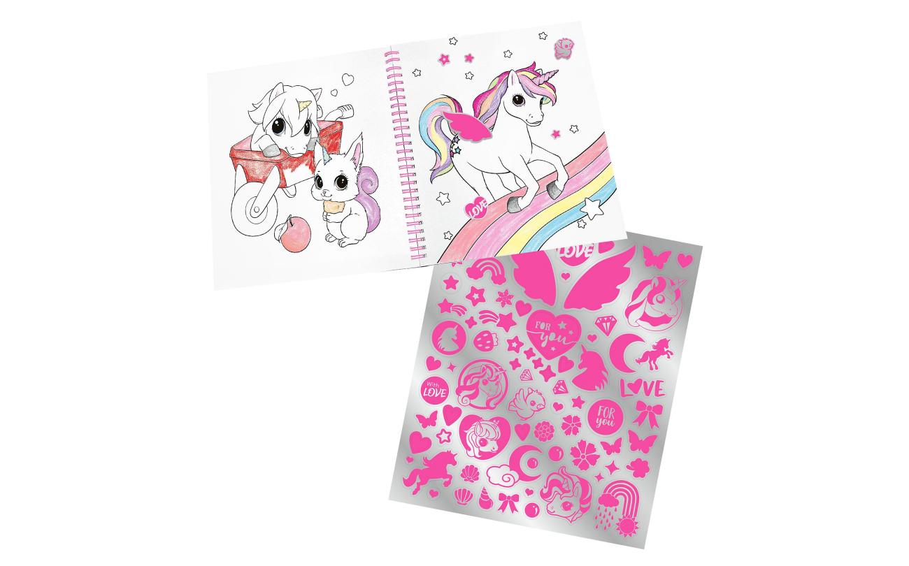 Ylvi en de Minimoomis kleurboek met eenhoorn pailletten