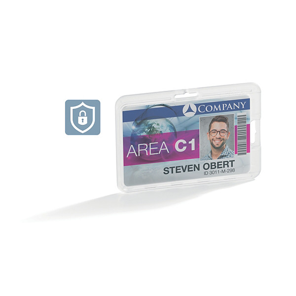 Durable Porte-badge permanent - Transparent - Lot de 10