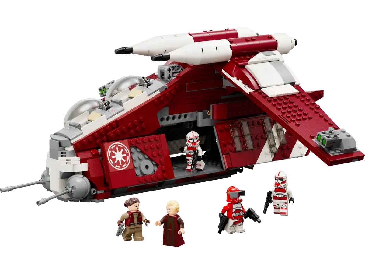 (1083-tlg. Set) Star Wars Klemmbausteine Spielzeug Kampfschiff Modell Bausatz (75354) Lizenziert - Gunship der Coruscant-Wachen