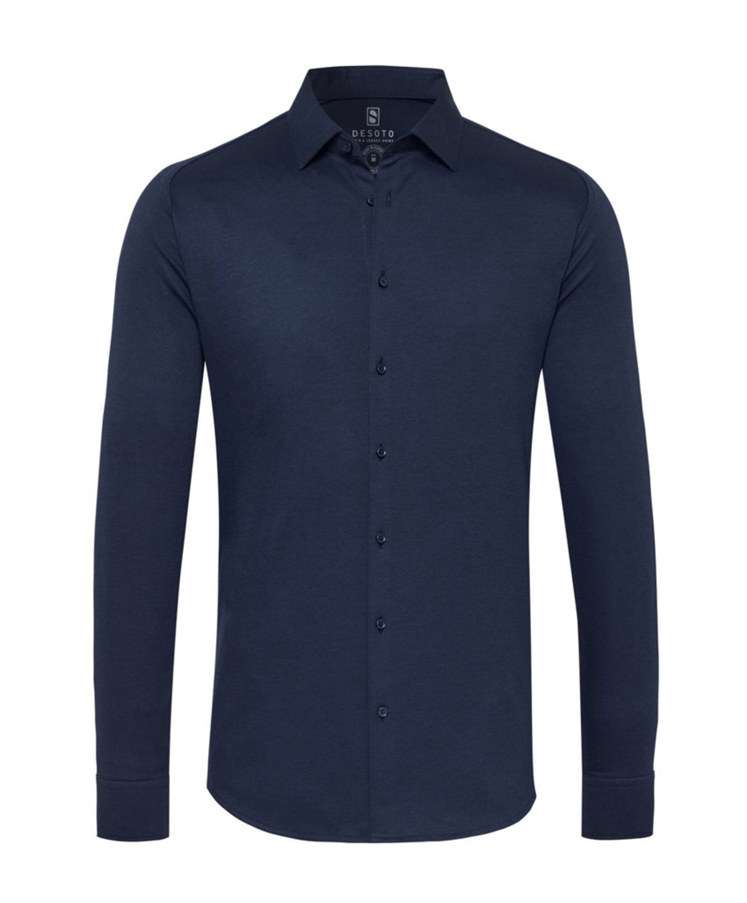 Desoto Heren overhemd lange mouw blauw