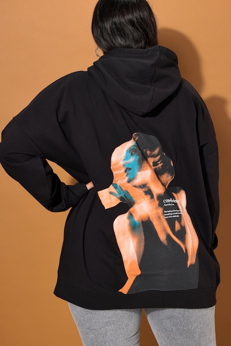 Hoodie, oversized Shape, Rückenprint