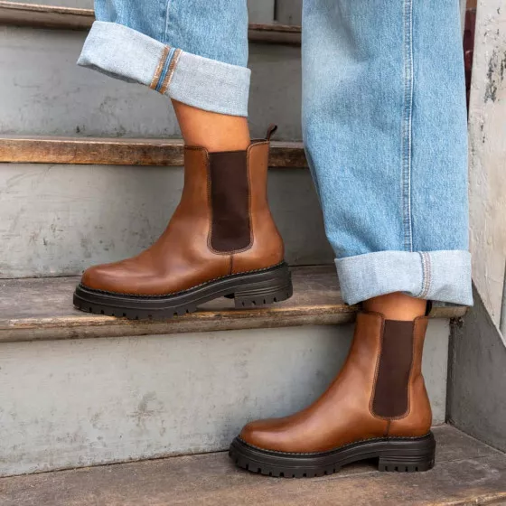 Bottines COGNAC SINEQUANONE